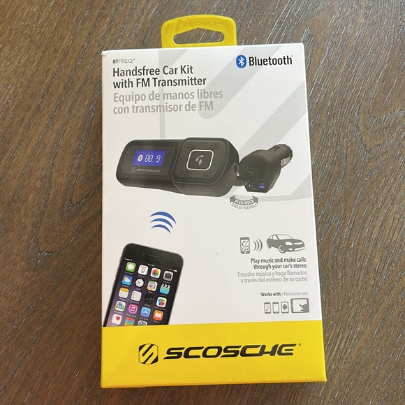 Scosche Universal Bluetooth Hands-Free Car Kit Digital FM Transmitter. Used - Picture 5 of 10